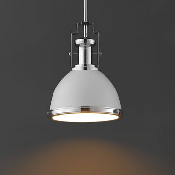 Homer Modern Industrial Iron LED Dome Pendant - JONATHAN Y